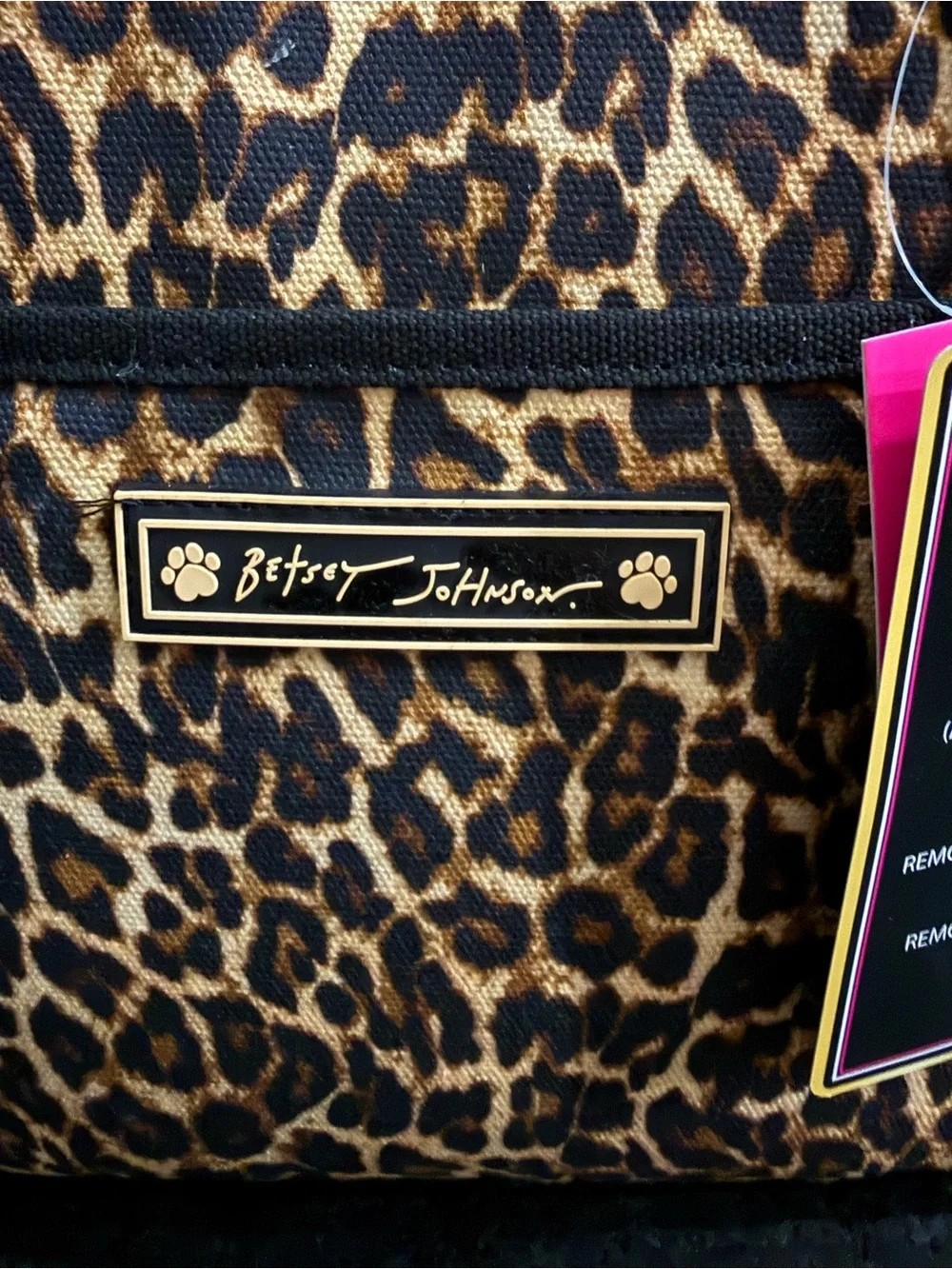 NEW Betsey Johnson TSA APPROVED Leopard Print Pet Carrier Tote up to 16 lbs
